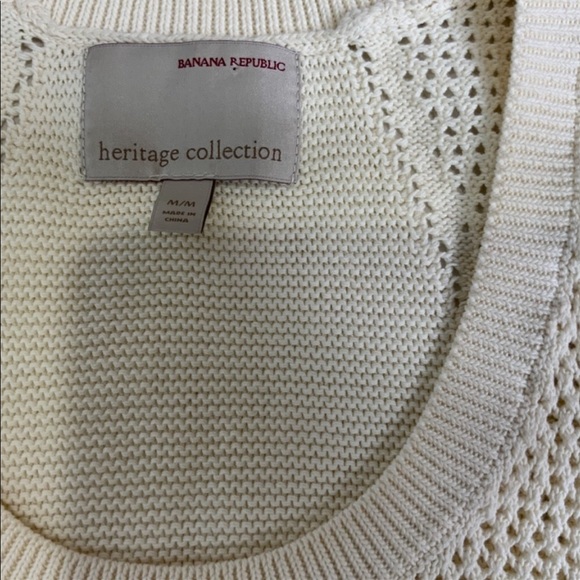 BANANA REPUBLIC COTTON/LINEN KNIT SWEATER VEST M - Picture 4 of 5